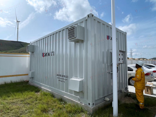 グレー 20ft Hc 太陽光発電容器 オープンサイドドア容器 エネルギー貯蔵用